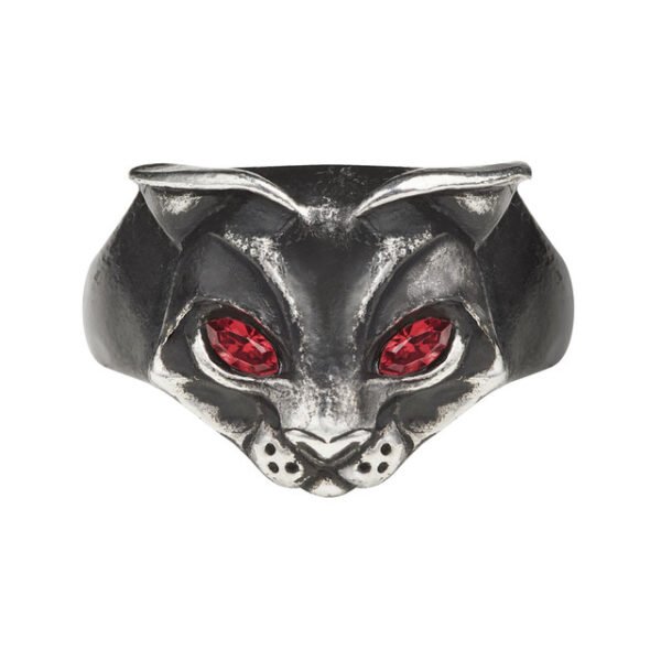 Pewter Cat Ring BASTET GODDESS Cat Lovers Ring EGYPTIAN CAT Sizes: 6 7 8.5 9.5