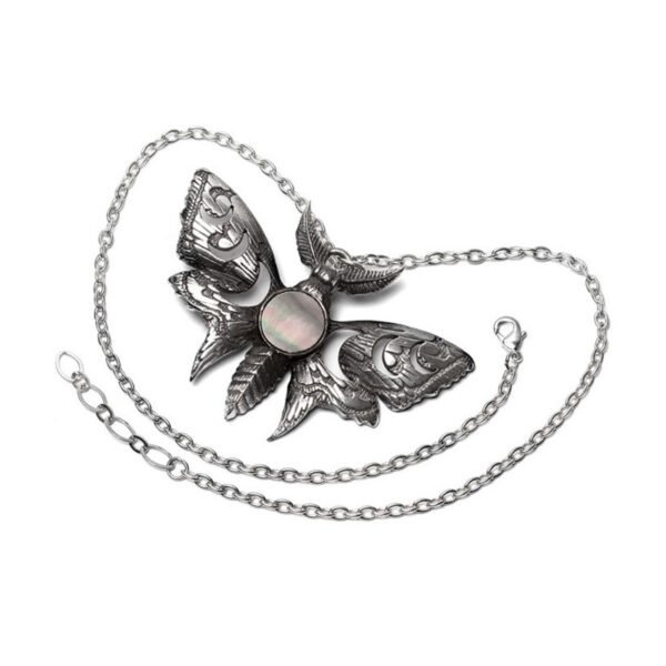 Pewter Luna Moth Pendant Necklace Actias luna Moon