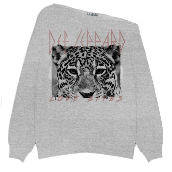 Def Leppard Sweatshirt Sexy Retro Off the Shoulder Rock Top