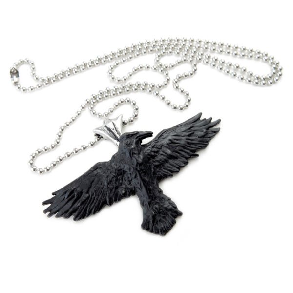 Black Crow Raven Necklace
