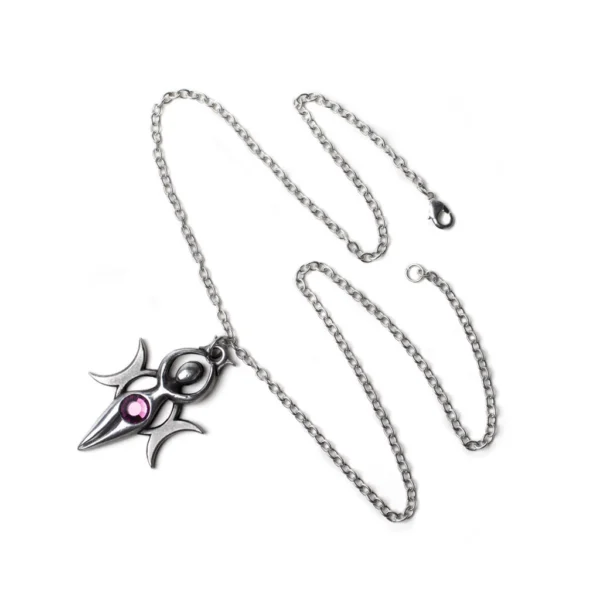 Danu Pendant Fertility Mother Goddess Necklace Purple Crystal Alchemy Gothic