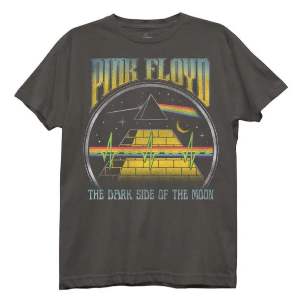 Pink Floyd T-Shirt Relic Rock Tee FULL MOON Rainbow Prism Boyfriend Style Tee