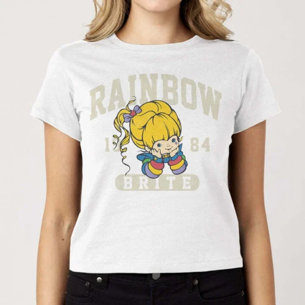 Rainbow Brite Retro Tee Cartoon 1984 T-Shirt Baby Crop Tee