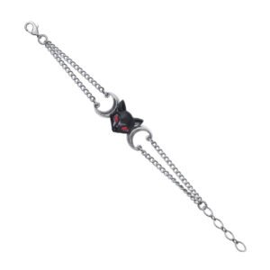 Artisan Crafted Pewter Black Cat Bracelet by Alchemy Gothic 1977