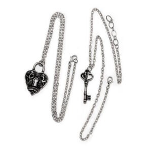Key to my Heat Gothic Pewter Couples Necklaces