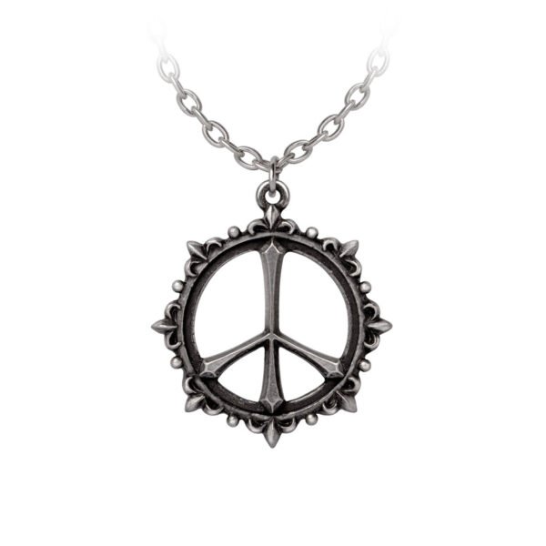 Gothic Rock Peace Sign Necklace