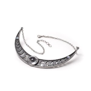 Ishtar Venus Moon Phases Crescent Moon Pewter Necklace