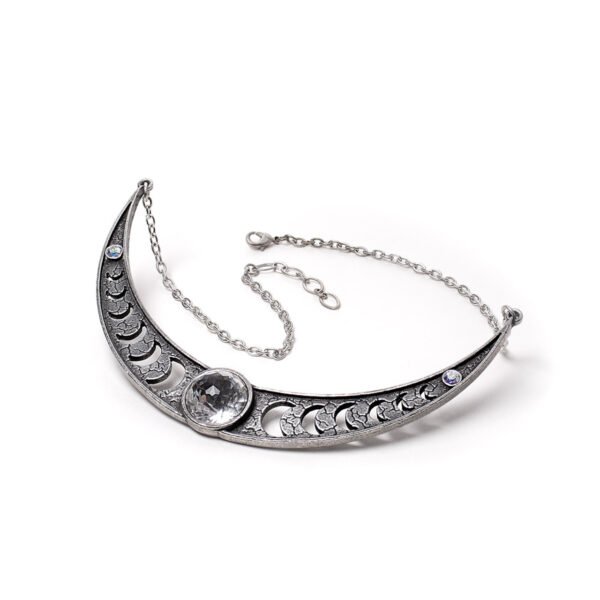 Ishtar Venus Moon Phases Crescent Moon Pewter Necklace