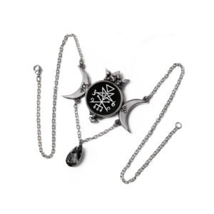 Wicca Witch Moon Queen Pewter Goddess Necklace